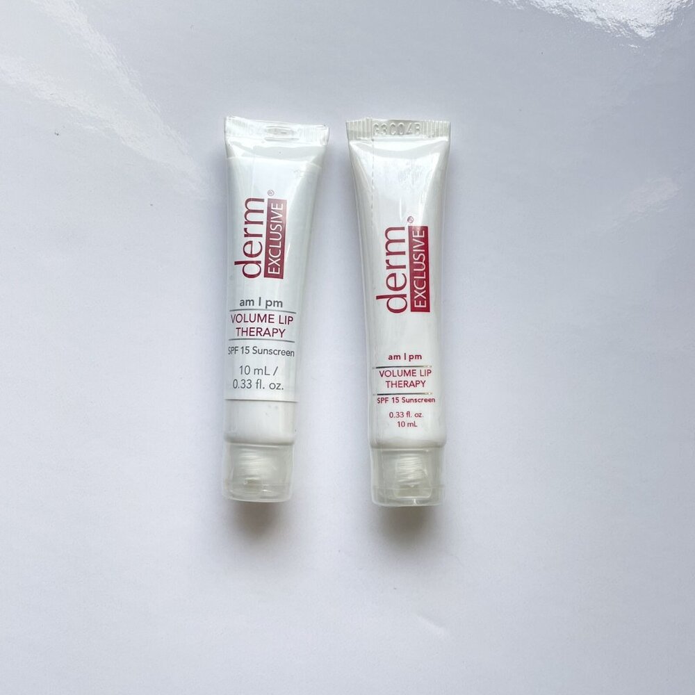 2x Derm Exclusive AM/PM Volume Lip Therapy 0.33 fl oz SPF 15 New Sealed Exp 2016